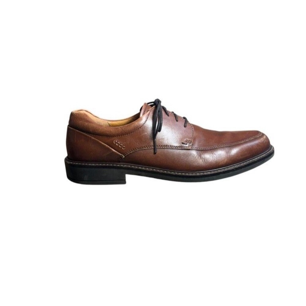 Ecco Holton Mens Dress Shoes Loafers Size 45 US 11 - 11.5 Leather Apron Tie - Picture 2 of 12
